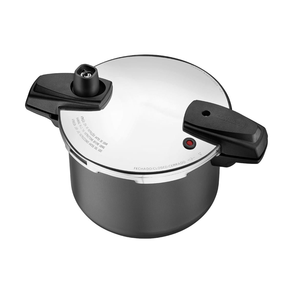 Panela de Pressão Tramontina Arizona Indução Alumínio 20 cm 4,5 L Titânio