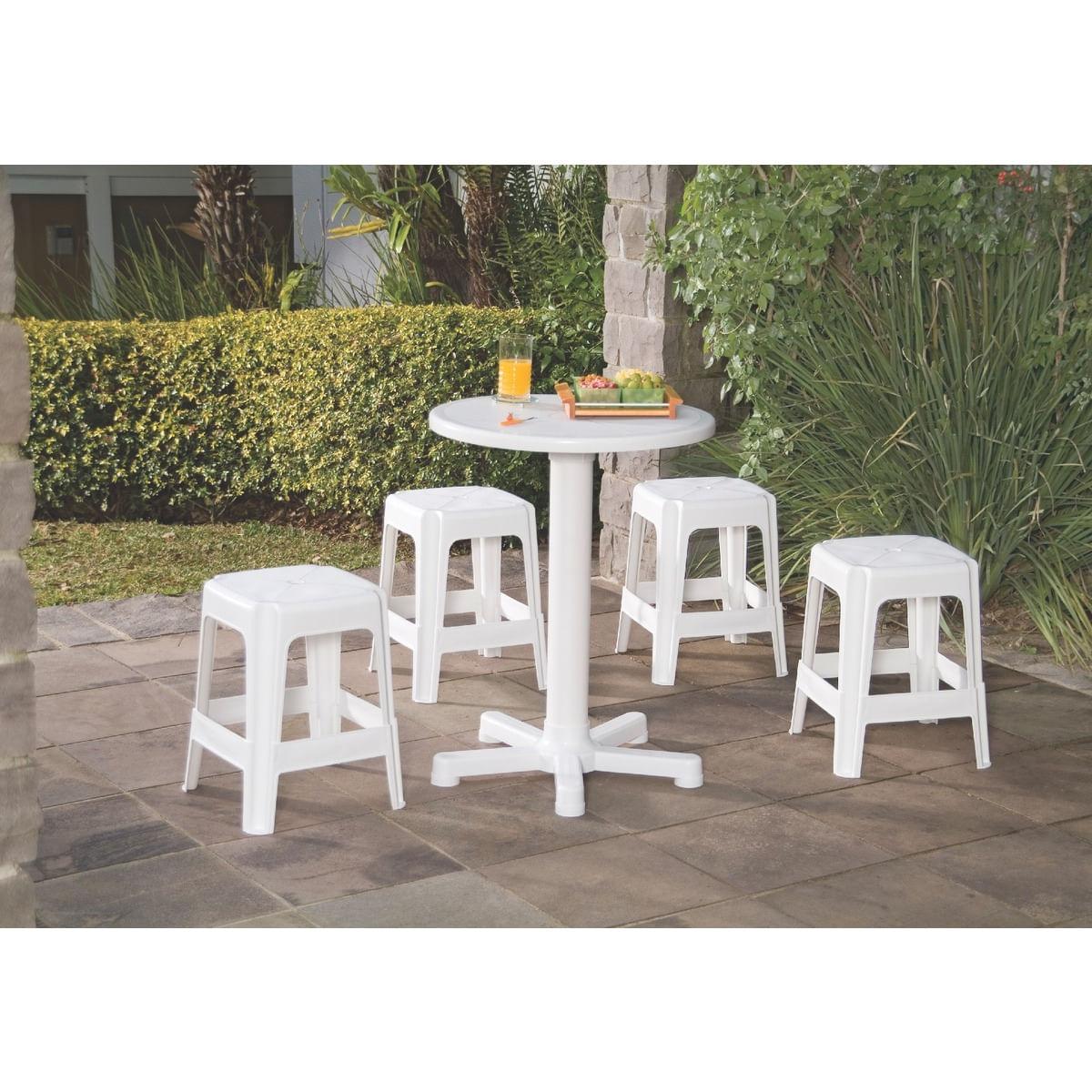 Mesa Tramontina Capri em Polipropileno Branco 59 cm