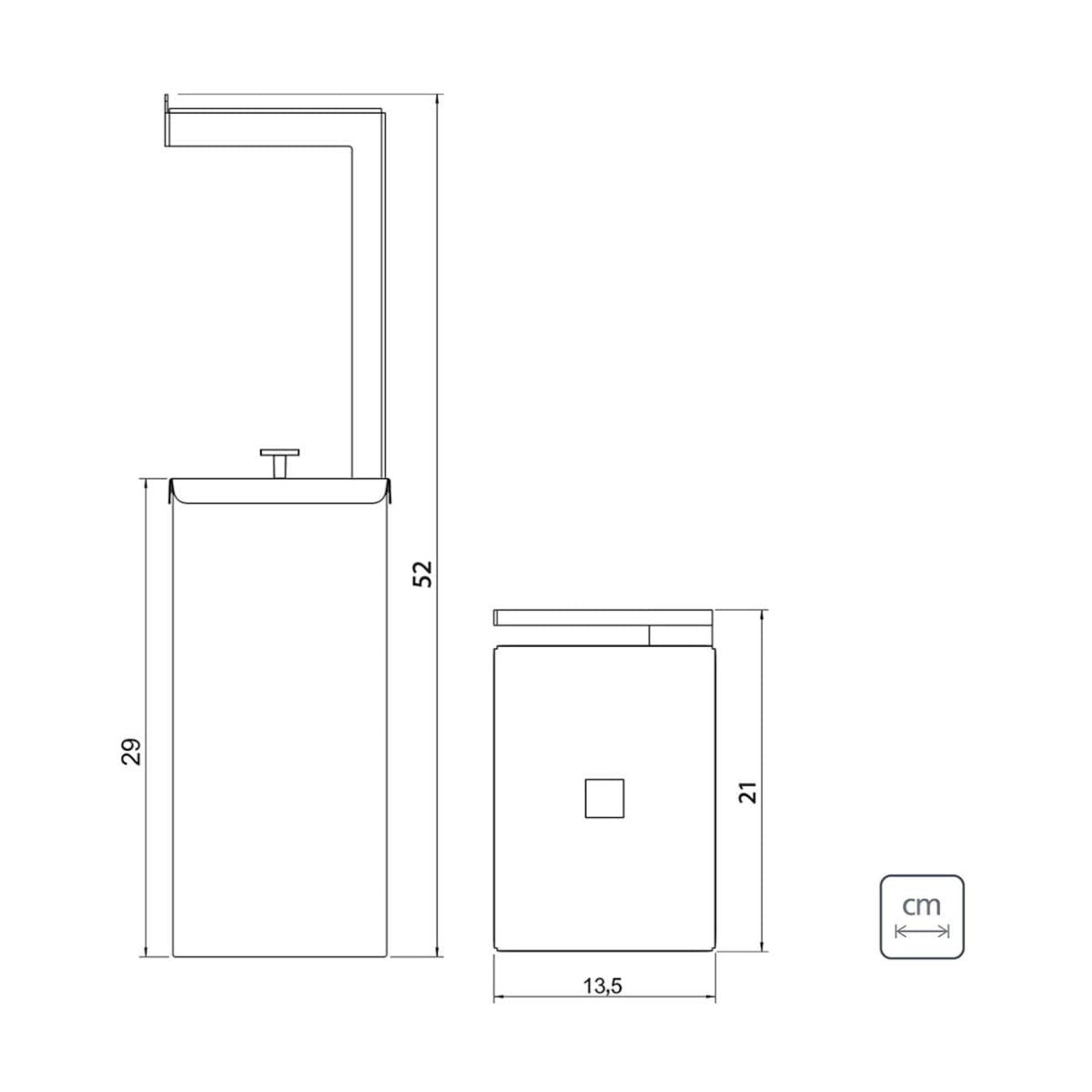 Lixeira Tramontina Luz Slim em Aço Inox Black Matte com Porta Rolo 5,5 Litros OUTLET
