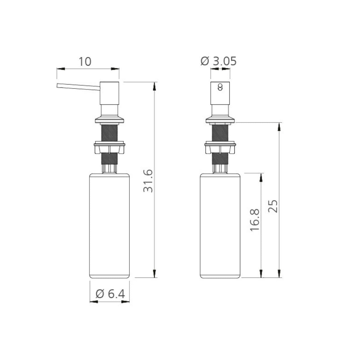 Dosador de Sabão Tramontina em Aço inox Black Matte 500ml