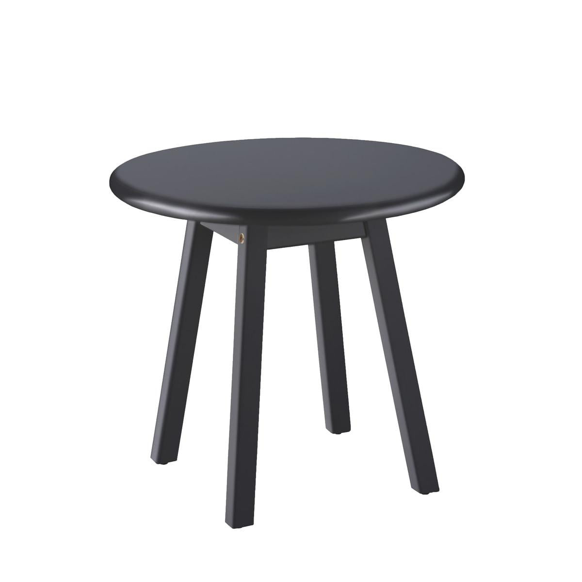 Mesa Lateral de Madeira Redonda Alta 50 x 67 cm Preta Tramontina 91458070